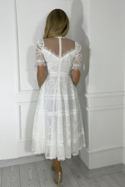 Wedding dress with lace skirt and stones TB1518