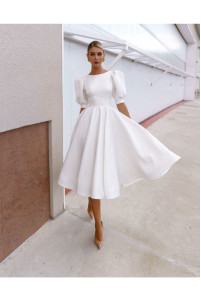 Puffy midi wedding dress TB1509
