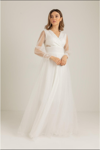 Wedding dress with lace details TB1545