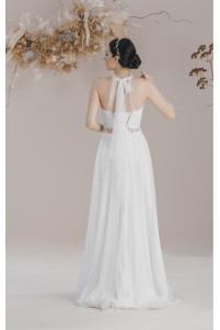 Two-piece lycra wedding dress with tassel details TB1379