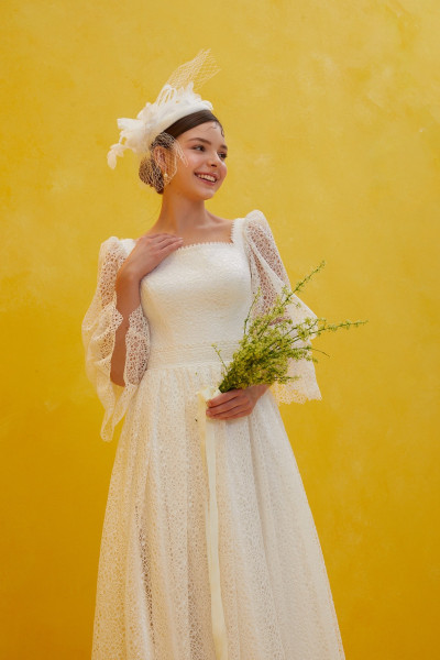 Romantic square neck lace wedding dress TB1470 Romantic square neck lace wedding dress TB1470