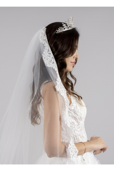 French lace wedding dress 220 cm long TB1487