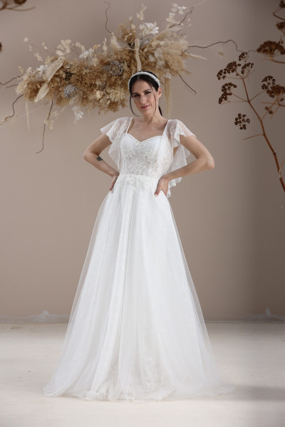 Lace, Angel sleeves, Helen wedding dress TB1372 Lace, Angel sleeves, Helen wedding dress TB1372