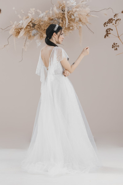 Lace, Angel sleeves, Helen wedding dress TB1372