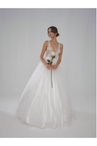 Wedding dress with transparent net TB1462