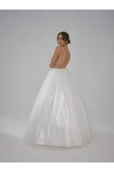 Wedding dress with transparent net TB1462