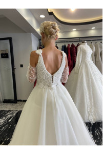 Stained embroidered wedding dress TB1458