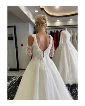 Stained embroidered wedding dress TB1458