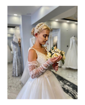 Stained embroidered wedding dress TB1458