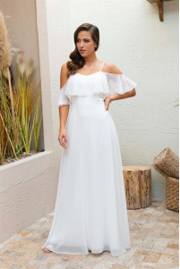 Long evening dress with thin straps TB1511