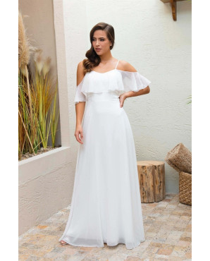 Long evening dress with thin straps TB1511