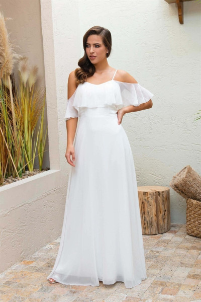 Long evening dress with thin straps TB1511 Long evening dress with thin straps TB1511