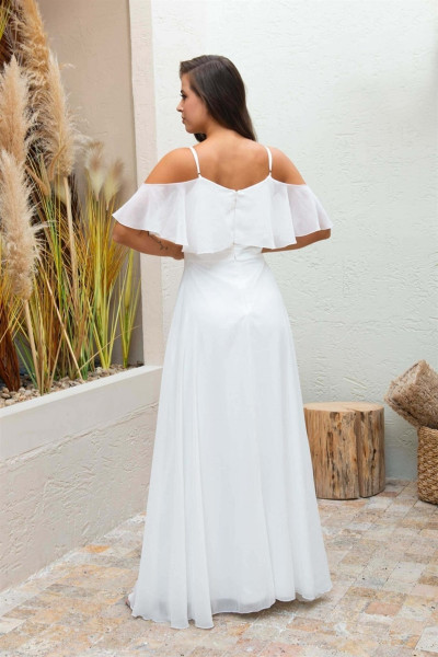 Long evening dress with thin straps TB1511