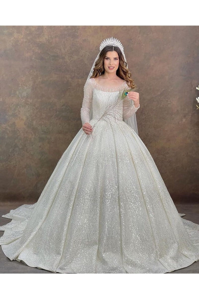 Wedding dress with lace trim TB1400 Wedding dress with lace trim TB1400