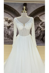Guipure sleeves wedding dress TB1402