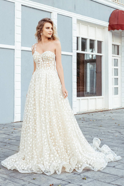 Floral lace wedding dress TB1456 Floral lace wedding dress TB1456