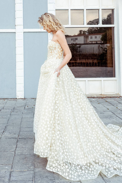 Floral lace wedding dress TB1456