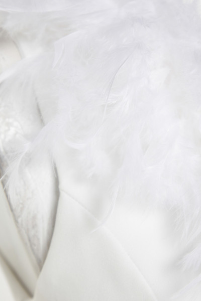 Ivory collar detailed wedding/ceremony evening dress TB1516