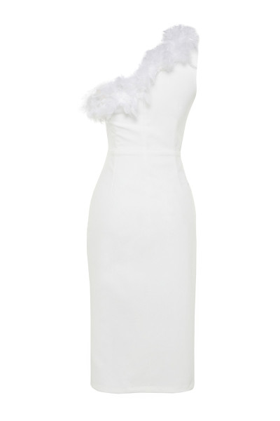 Ivory collar detailed wedding/ceremony evening dress TB1516