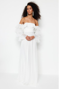Long beaded wedding dress TB1493