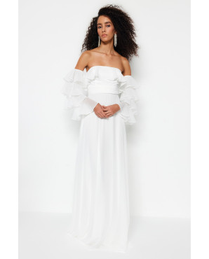 Long beaded wedding dress TB1493