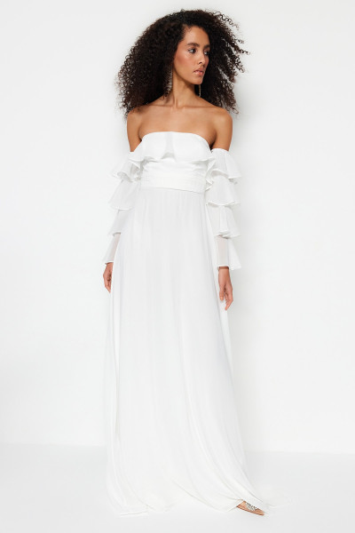 Long beaded wedding dress TB1493