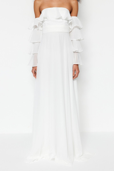 Long beaded wedding dress TB1493