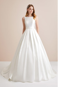 Ivory satin wedding dress TB1375