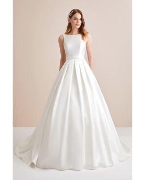 Ivory satin wedding dress TB1375