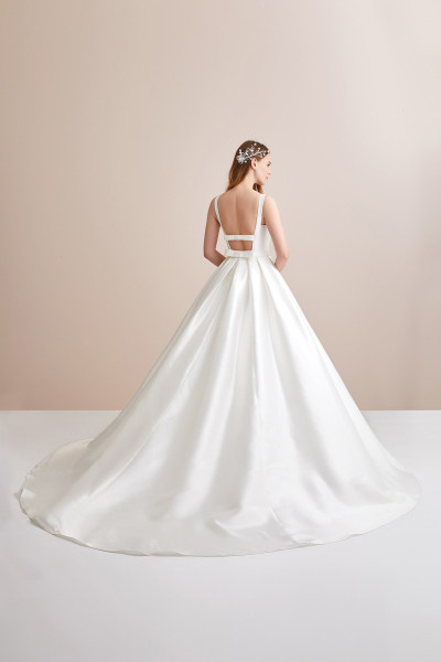 Ivory satin wedding dress TB1375