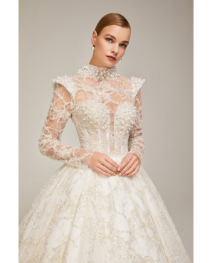 Donatella pearl princess model wedding dress TB1457