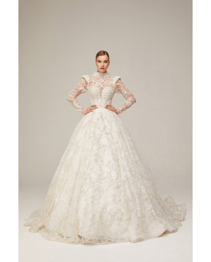 Donatella pearl princess model wedding dress TB1457