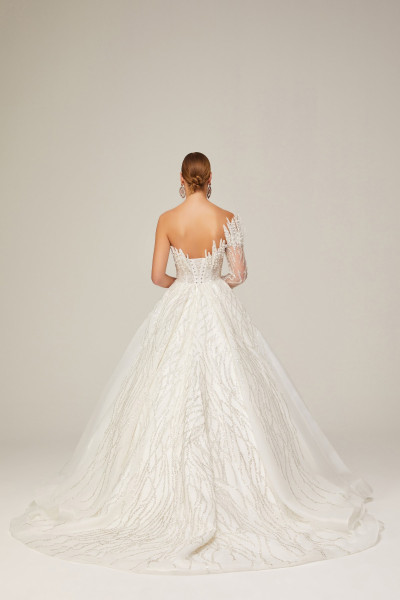 Pearl lace princess model wedding dress TB1451