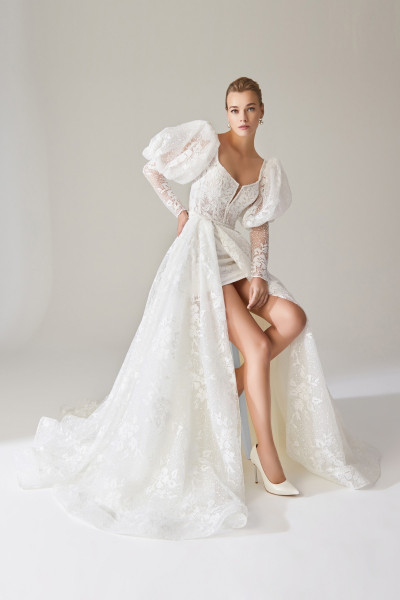 Vintage lace two-piece wedding dress TB1443