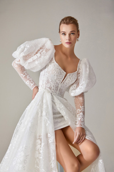 Vintage lace two-piece wedding dress TB1443