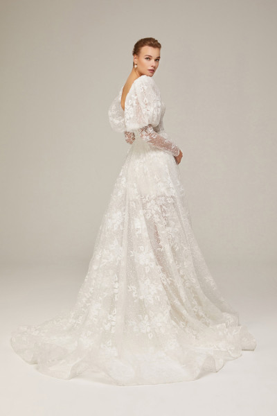 Vintage lace two-piece wedding dress TB1443