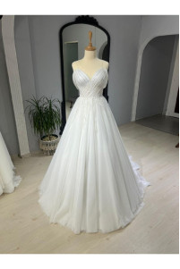 Thin strap wedding dress TB1427