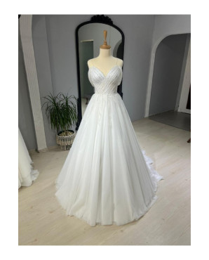 Thin strap wedding dress TB1427
