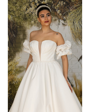 Wedding dress with silk belt TB1423