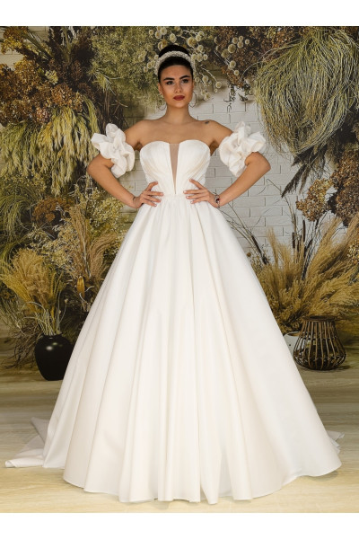 Wedding dress with silk belt TB1423
