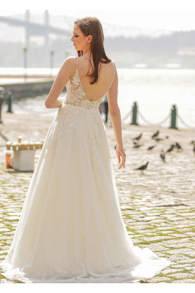 Guipure bodice wedding dress TB1433