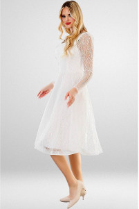 Midi dress, long sleeves, sequin embellished, model TB1502