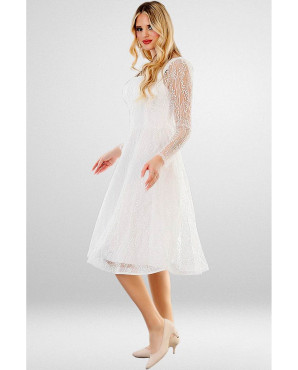 Midi dress, long sleeves, sequin embellished, model TB1502
