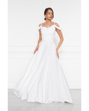 Adjustable ruffled woven fabric cocktail dress TB1546