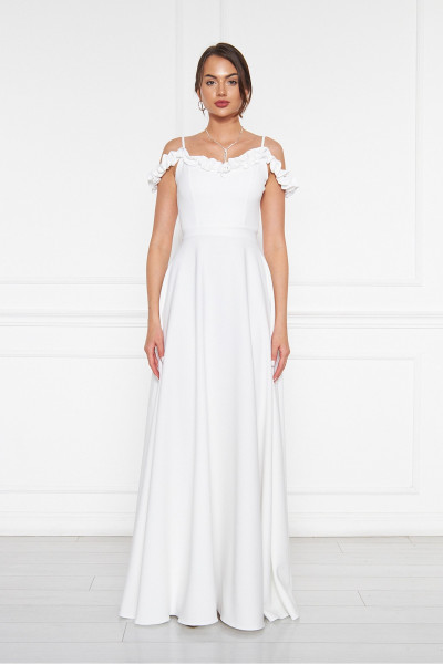 Adjustable ruffled woven fabric cocktail dress TB1546
