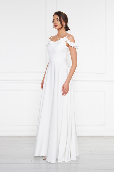 Adjustable ruffled woven fabric cocktail dress TB1546