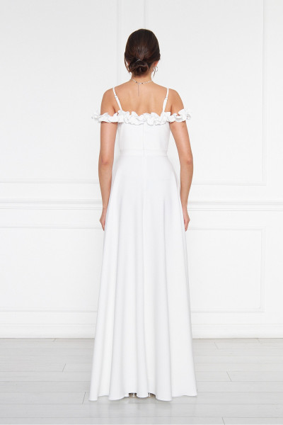 Adjustable ruffled woven fabric cocktail dress TB1546