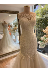 Mermaid wedding dress model lilac TB1411