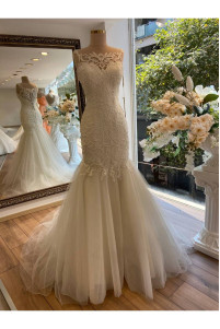 Mermaid wedding dress model lilac TB1411