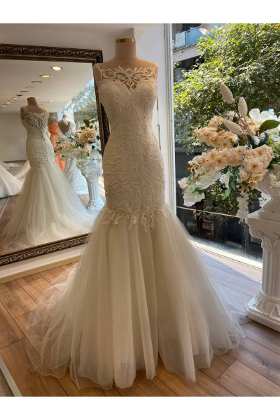 Mermaid wedding dress model lilac TB1411